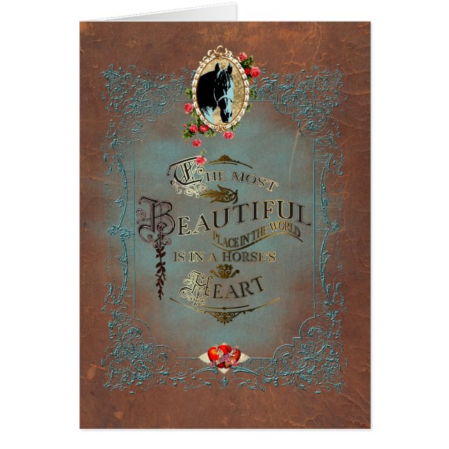 Im Herzen eines Pferdes ~ Grußkarte (Vorne)