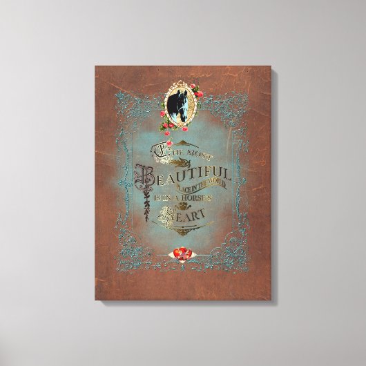 Im Herzen eines Pferdes ~ Wrapped Canvas Leinwanddruck (Vorderseite)