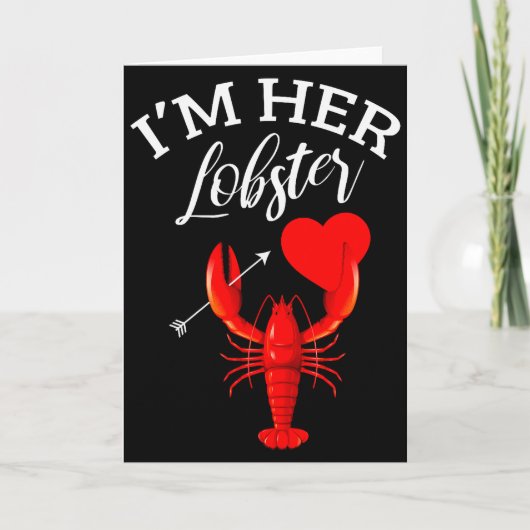Im Herzen Hummer-Herz-Paar-Passendes Geschenk Vale Karte (Vorderseite)