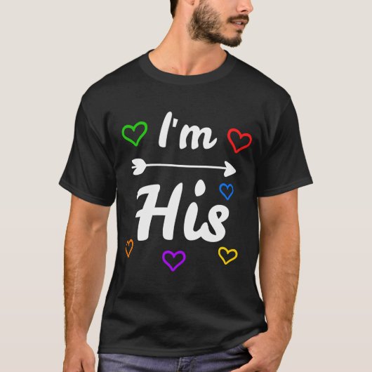 Im Hes Mine Gay Pride LGBT Couple T-Shirt (Vorderseite)