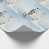 Im Himmel gepasste Elegante Braut und Groomehe Geschenkpapier (Ecke)