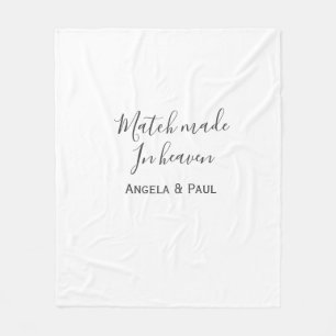 Im Himmel geschlossen Name Paar Hochzeit einfach Fleecedecke