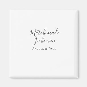 Im Himmel geschlossene Ehe Name Paar Hochzeit einf Magnet