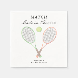 Im Himmel geschlossene Tennis-Hochzeitsdusche Serviette