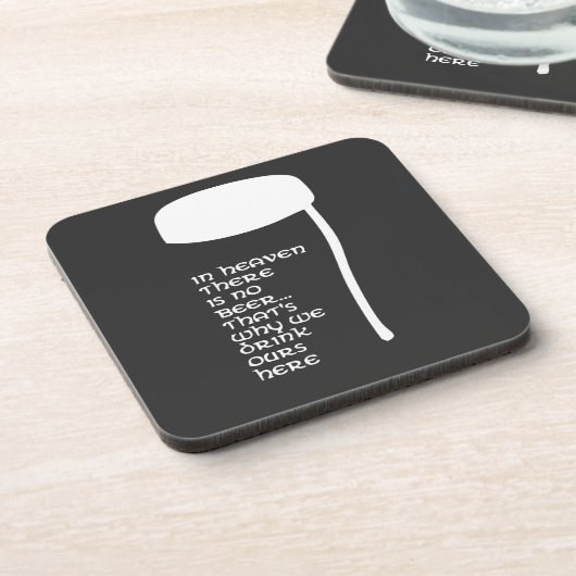 Im Himmel gibt es kein Bier Getränkeuntersetzer (Linke Seite)