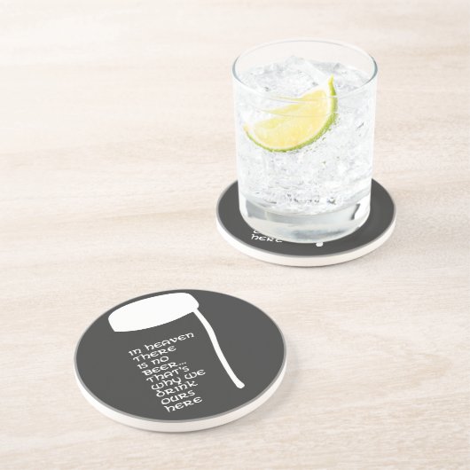 Im Himmel gibt es kein Bier Getränkeuntersetzer (Seite)