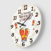 Im Himmel gibt es keine Bierwand Große Wanduhr (Winkel)