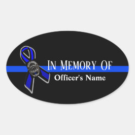 IM HINBLICK AUF DIE UNTERSTÜTZUNG DER POLIZEIPOLIT OVALER AUFKLEBER