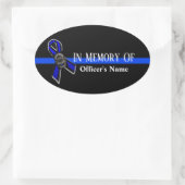 IM HINBLICK AUF DIE UNTERSTÜTZUNG DER POLIZEIPOLIT OVALER AUFKLEBER (Tasche)