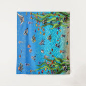 Im Hintergrund des Fotos im Bubbly Tank Wandteppic Wandteppich (Vorderseite)