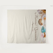 Im Hintergrund des Sea Quinceanera Foto Booth Wandteppich (Vorderseite (Horizontal))