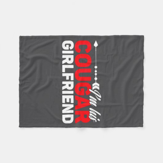 I'm His Cougar Girlfriend Funny Matching Couples Q Fleecedecke (Vorderseite (Horizontal))