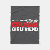 I'm His Cougar Girlfriend Funny Matching Couples Q Fleecedecke (Vorderseite)