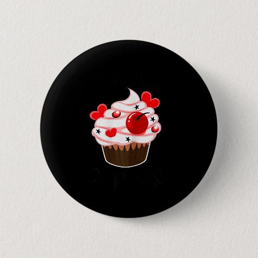 I'm His Cupcake I'm Her Studmuffin Valentine Match Button (Vorderseite)