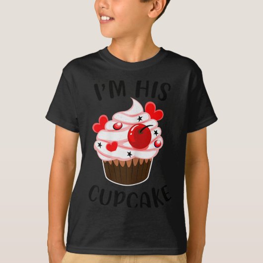 I'm His Cupcake I'm Her Studmuffin Valentine Match T-Shirt (Vorderseite)