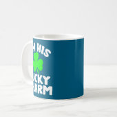 I'm His Lucky Charm Funny Couples St Patrick's Day Kaffeetasse (Vorderseite Links)