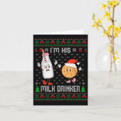 I'm His Milk Drinker Adult Humor Ugly Sweater For  Karte (Gelbe Blume)