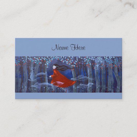 Im Holz mit Tiergeist Visitenkarte (Vorderseite)