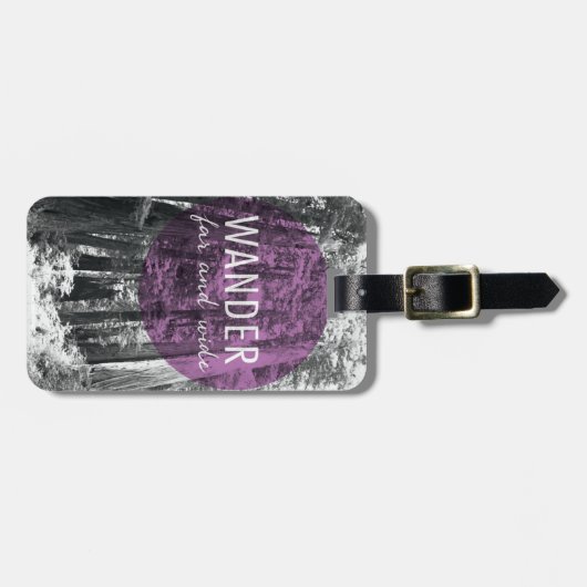 Im Holz wandern | weit und breit Zitat Gepäckanhänger (Vorderseite horizontal)