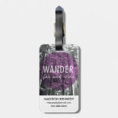 Im Holz wandern | weit und breit Zitat Gepäckanhänger (Rückseite vertikal)