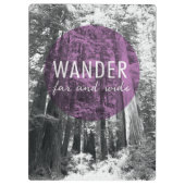 Im Holz wandern | weit und breit Zitat Klemmbrett (Rückseite)