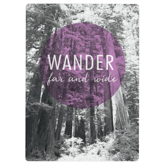 Im Holz wandern | weit und breit Zitat Klemmbrett (Rückseite)
