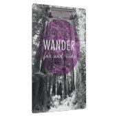 Im Holz wandern | weit und breit Zitat Klemmbrett (Rechts)