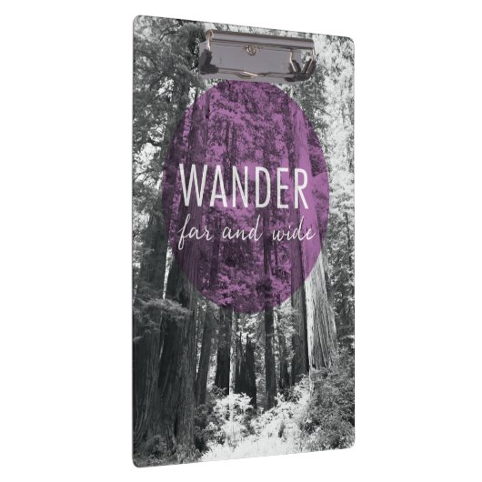 Im Holz wandern | weit und breit Zitat Klemmbrett (Rechts)