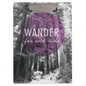 Im Holz wandern | weit und breit Zitat Klemmbrett (Vorderseite)