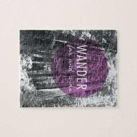 Im Holz wandern | weit und breit Zitat Puzzle (Horizontal)