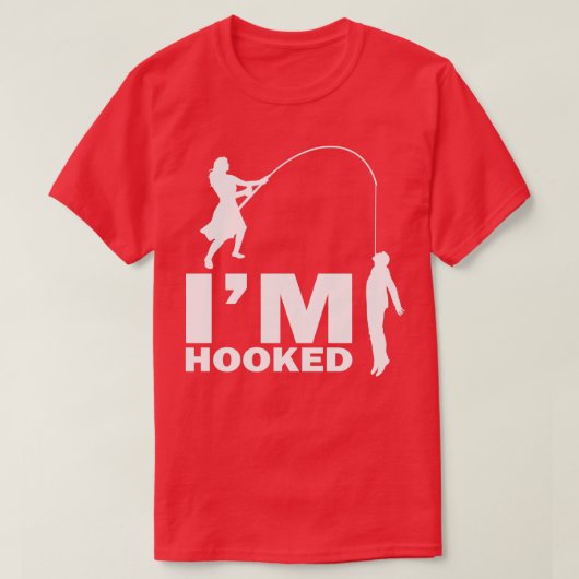 Im Hooked Funny Bachelor Party Geschenk T-Shirt (Design vorne)