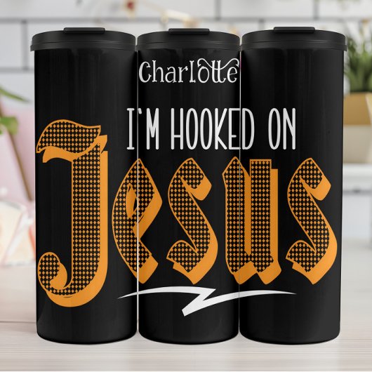 I'm Hooked On Jesus Thermosbecher