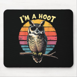 Im Hoot Sarcastic Sprichwort Owl Bird Retro Vintag Mousepad