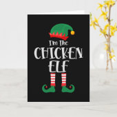 Im Hühnerelf passt Weihnachten Karte (Gelbe Blume)