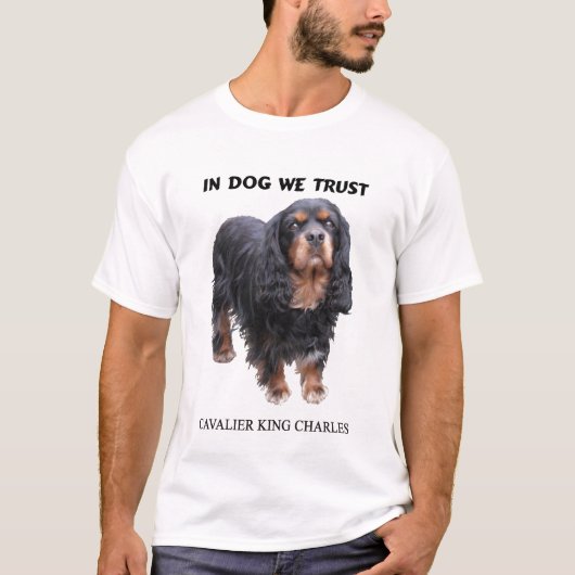 Im Hund wir Trush Schwarzes und TAN-Kavalier T-Shirt (Vorderseite)