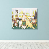 Im Hundehaus Leinwanddruck (Insitu (Holzboden))