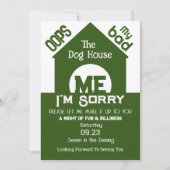Im Hundehaus tut mir leid Einladung (Vorderseite)