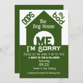 Im Hundehaus tut mir leid Einladung (Vorne/Hinten)