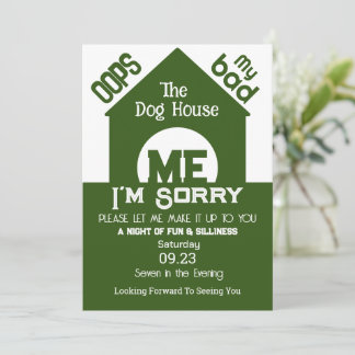 Im Hundehaus tut mir leid Einladung