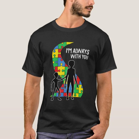 Im Immer Mit Dir Autismus Alien Papa Alien T-Shirt (Vorderseite)