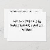 Im In Jail J/K Postkarte (Vorne/Hinten)