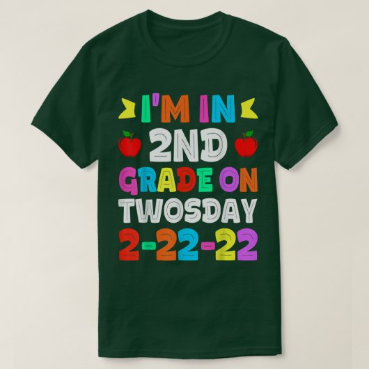 I'm In Second Grade On Twosday 022222 Funny Kids S T-Shirt (Design vorne)