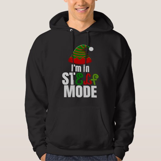 I'm in StELF mode Cute Christmas Elf Hat Elf Chris Hoodie (Vorderseite)