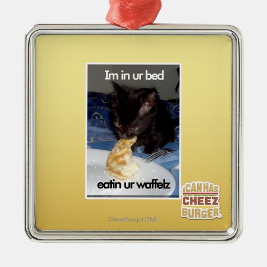 Im in ur Bett Ornament Aus Metall (Vorne)