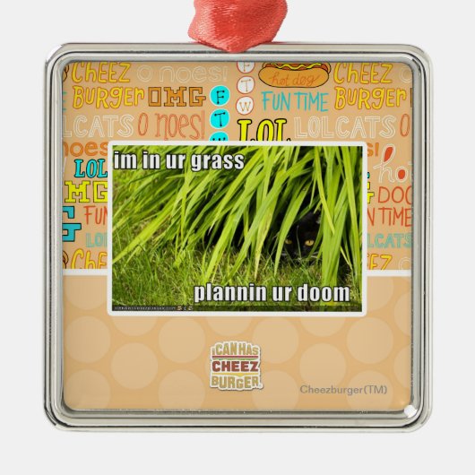 im in ur Gras Ornament Aus Metall (Vorne)