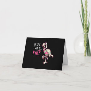 Im Inneren bin ich ganz rosa Flamingo Funny Flam Dankeskarte
