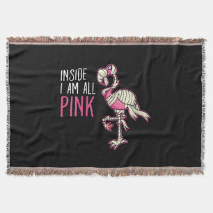 Im Inneren bin ich ganz rosa Flamingo   Funny Flam Decke
