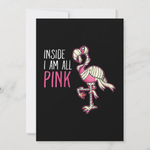 Im Inneren bin ich ganz rosa Flamingo   Funny Flam Feiertagskarte
