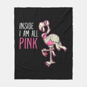 Im Inneren bin ich ganz rosa Flamingo Funny Flam Fleecedecke