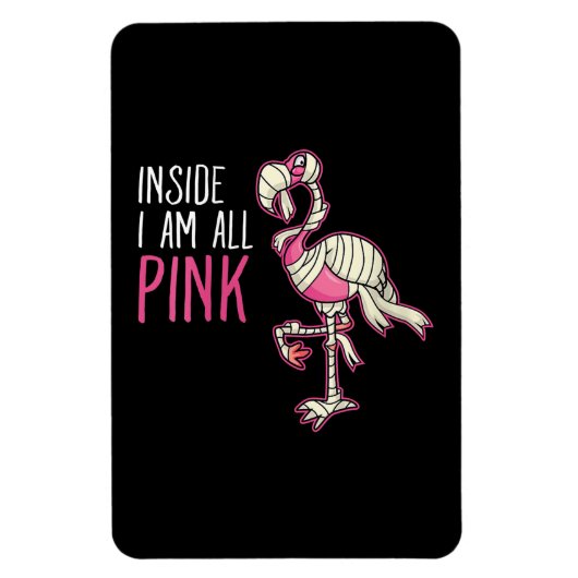 Im Inneren bin ich ganz rosa Flamingo | Funny Flam Magnet (Vertikal)